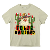 Mossy feliz navidad mexican santa Heavy Core Tee - MaliasSmallBusiness