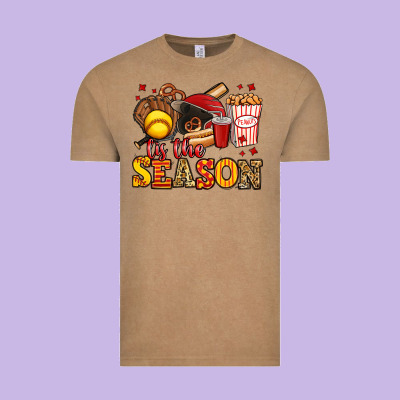 Tis The Season Softball Vintage Tee Designed By Jasminsmagicworld