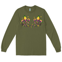 Army Green skeleton hands mardi gras Long Sleeve Tee - CowGirlArtShop