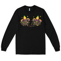 Black skeleton hands mardi gras Long Sleeve Tee - CowGirlArtShop
