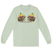 Matcha skeleton hands mardi gras Long Sleeve Tee - CowGirlArtShop