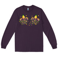Plum skeleton hands mardi gras Long Sleeve Tee - CowGirlArtShop
