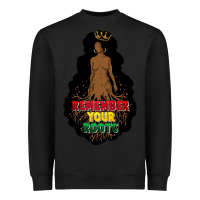 Black Remember your roots Heavyweight Sweatshirt - FaDigitalArtStudio
