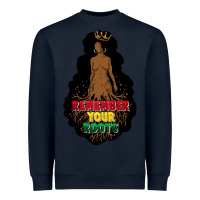 Navy Remember your roots Heavyweight Sweatshirt - FaDigitalArtStudio