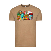 Vintage Coffee school bus driver coffee cups Vintage Tee - NancyCooperArtShop