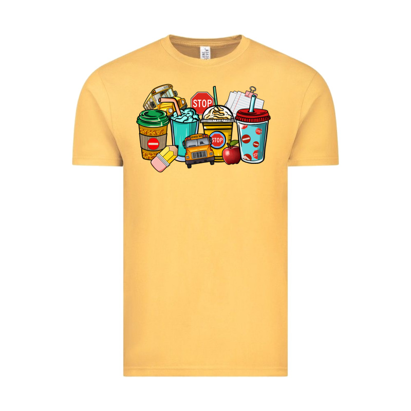 School Bus Driver Coffee Cups Vintage Tee by NancyCooperArtShop | Teevron