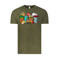 Vintage Olive school bus driver coffee cups Vintage Tee - NancyCooperArtShop