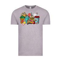 Vintage Zinc school bus driver coffee cups Vintage Tee - NancyCooperArtShop