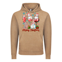 Vintage Coffee merry christmas wine glasses Vintage Hoodie - texasbilliewilder