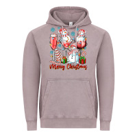 Vintage Zinc merry christmas wine glasses Vintage Hoodie - texasbilliewilder