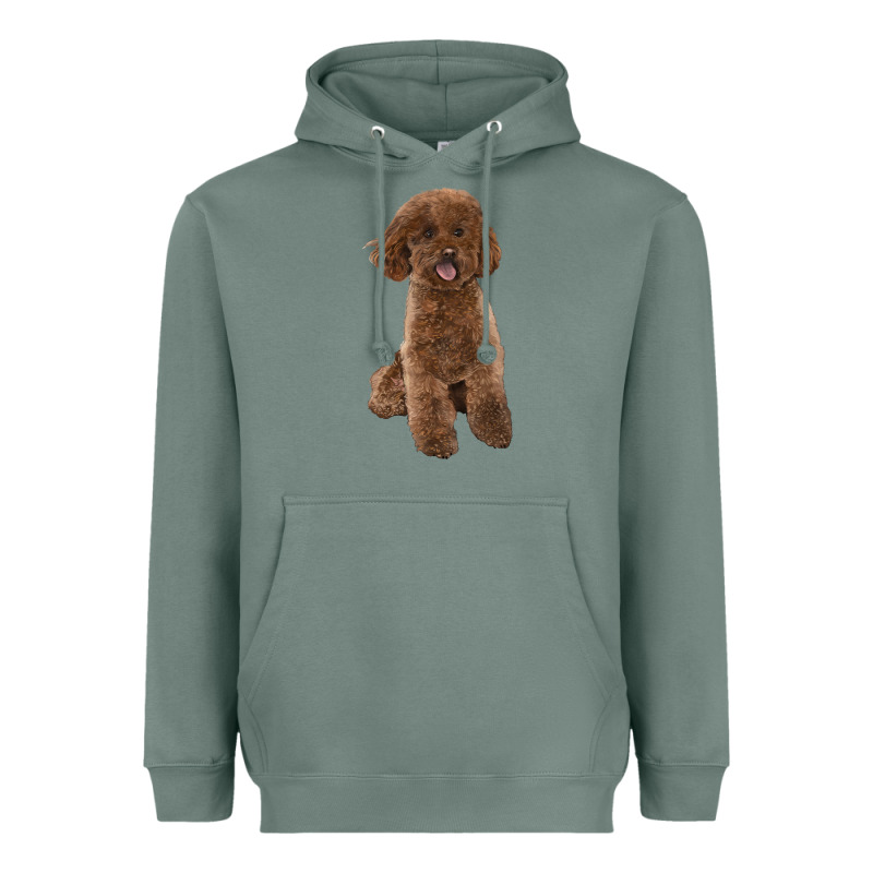 Poodles Dog Lllustrations Heavyweight Hoodie by LillyAllenDesigns | Teevron