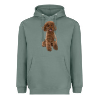 Sage Poodles Dog lllustrations Heavyweight Hoodie - LillyAllenDesigns