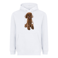 White Poodles Dog lllustrations Heavyweight Hoodie - LillyAllenDesigns