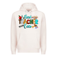 Pale Pink best teacher ever Premium Hoodie - RanaPortraitStore
