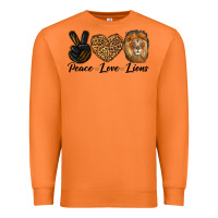 Carrot Peace Love Lion Head Premium Sweatshirt - LillyAllenDesigns
