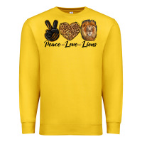 Lemon Peace Love Lion Head Premium Sweatshirt - LillyAllenDesigns