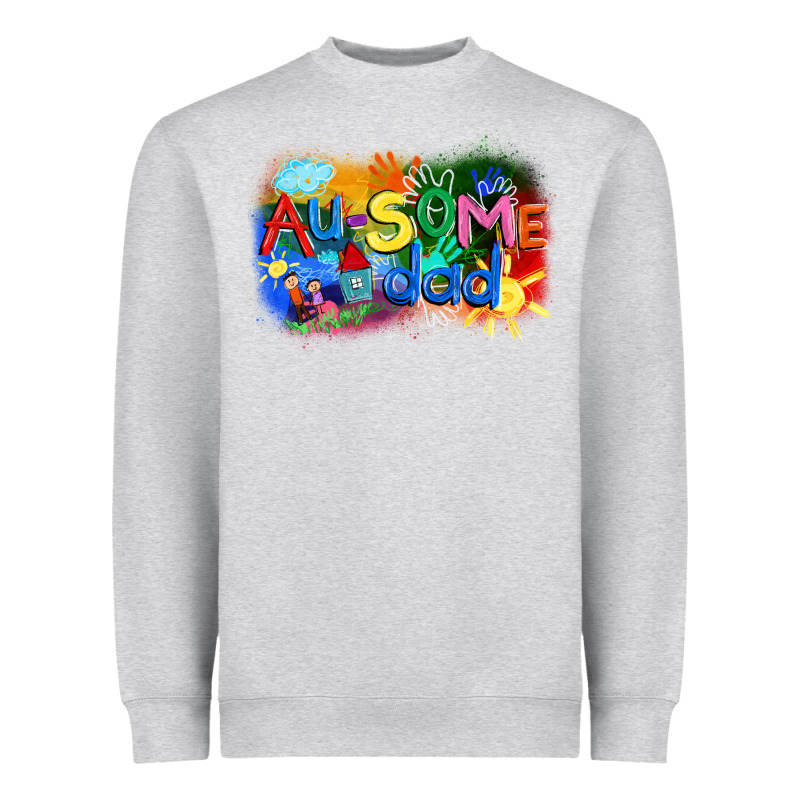 Au-some Dad Autism Heavyweight Sweatshirt by FaDigitalArtStudio | Teevron