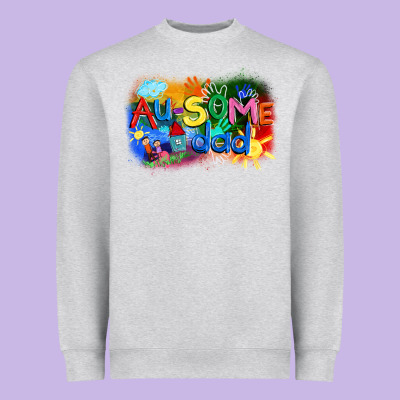 Au-some Dad Autism Heavyweight Sweatshirt Designed By Fadigitalartstudio