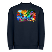Navy Au-some dad Autism Heavyweight Sweatshirt - FaDigitalArtStudio