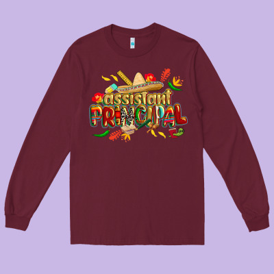 Cinco De Mayo Assistant Principal Long Sleeve Tee Designed By Cowgirlartshop