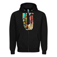 Black farm life alphabet lowercase letters u Zipper Hoodie - BundleAndBundleShop