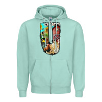 Seafoam farm life alphabet lowercase letters u Zipper Hoodie - BundleAndBundleShop