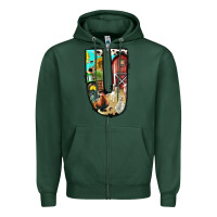 Sports Green farm life alphabet lowercase letters u Zipper Hoodie - BundleAndBundleShop