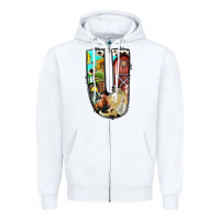 White farm life alphabet lowercase letters u Zipper Hoodie - BundleAndBundleShop