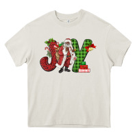 Cream Joy Black Santa Heavy Core Tee - MaliasSmallBusiness