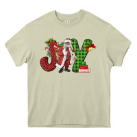 Mossy Joy Black Santa Heavy Core Tee - MaliasSmallBusiness
