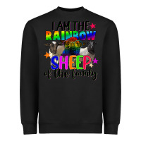 Black I am the rainbow sheep of the family Heavyweight Sweatshirt - FaDigitalArtStudio