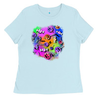 Baby Blue halloween candy patches 1 Ladies Tee - BundleAndBundleShop