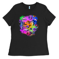 Black halloween candy patches 1 Ladies Tee - BundleAndBundleShop