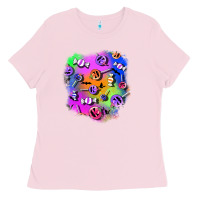 Bubblegum Pink halloween candy patches 1 Ladies Tee - BundleAndBundleShop