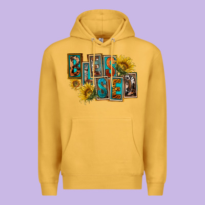 Western Blessed Premium Hoodie Designed By Fadigitalartstudio