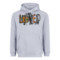Heather Grey so loved jhon 3.16 Heavyweight Hoodie - SublimationCraftShop