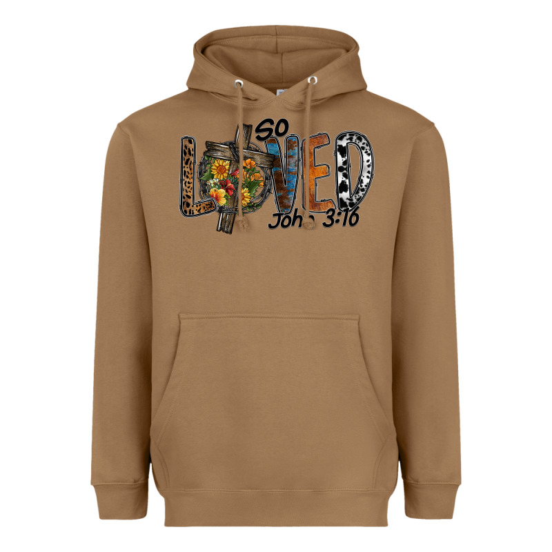 So Loved Jhon 3.16 Heavyweight Hoodie by SublimationCraftShop | Teevron