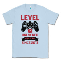 Dusty Blue Kids Level 7 Unlocked Awesome Since 2013 Classic Tee - Bettercallsaul