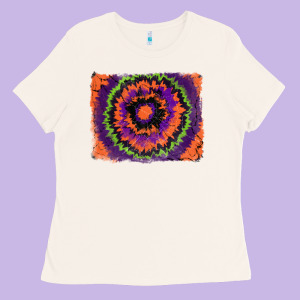 Halloween Backround Ladies Tee Designed By Ranaportraitstore