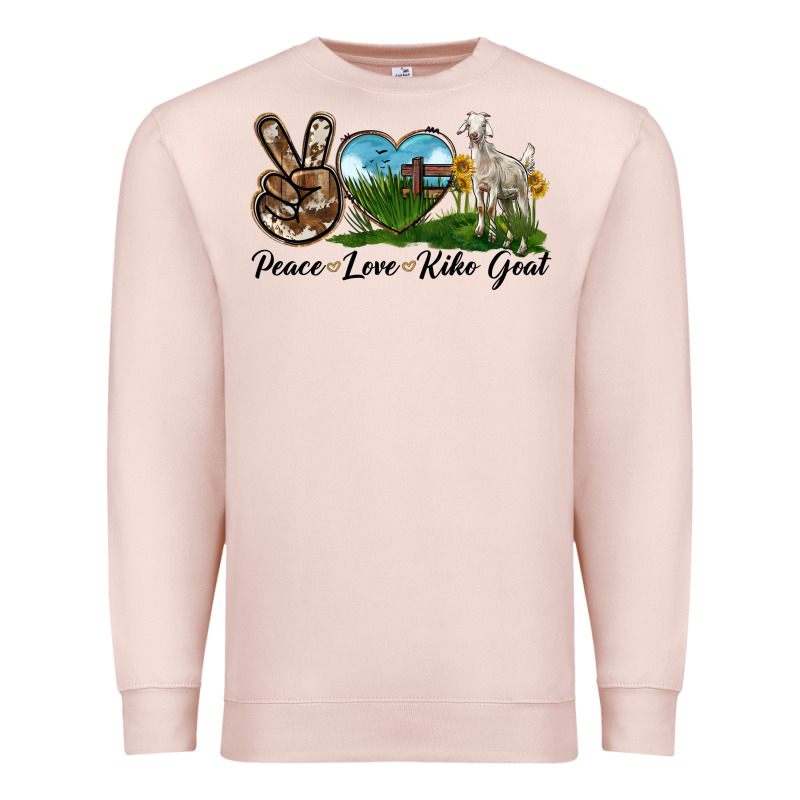Peace Love Kiko Goat Premium Sweatshirt by LillyAllenDesigns | Teevron