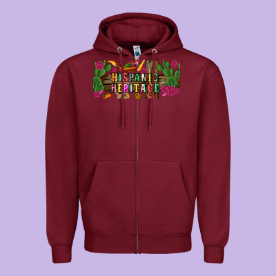 Hispanic Heritage Libbey Cup Zipper Hoodie Designed By Bundleandbundleshop