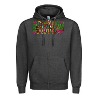 Charcoal Heather hispanic heritage libbey cup Zipper Hoodie - BundleAndBundleShop
