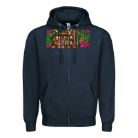 Navy hispanic heritage libbey cup Zipper Hoodie - BundleAndBundleShop