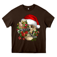 Chocolate Brown So merry it's scary Heavy Core Tee - NancyCooperArtShop