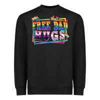 Black Free dad hugs pride Heavyweight Sweatshirt - FaDigitalArtStudio