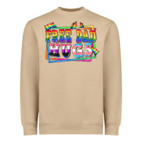 Mushroom Free dad hugs pride Heavyweight Sweatshirt - FaDigitalArtStudio