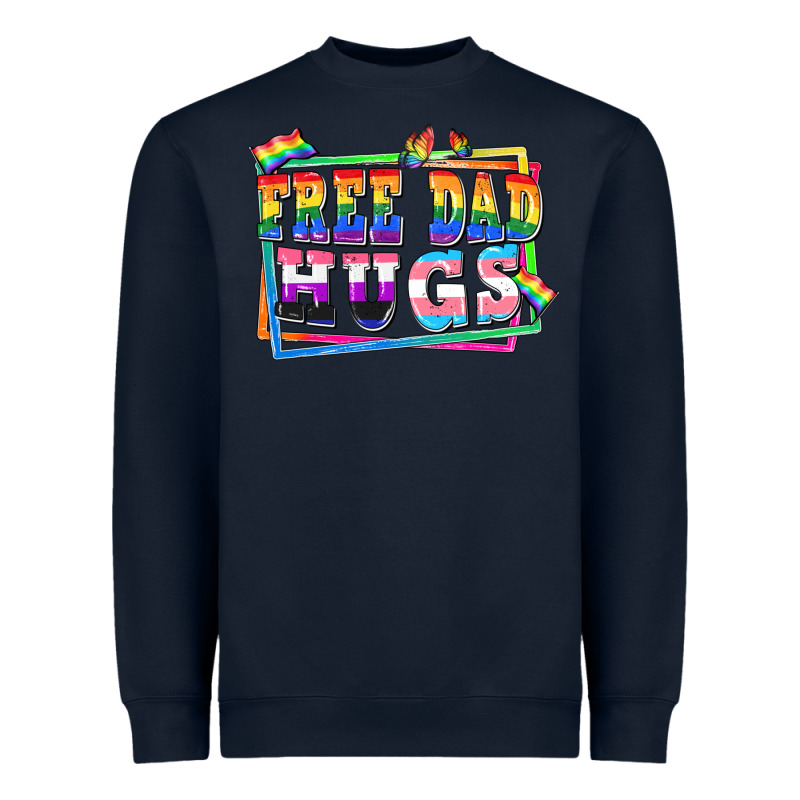 Free Dad Hugs Pride Heavyweight Sweatshirt by FaDigitalArtStudio | Teevron