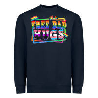 Navy Free dad hugs pride Heavyweight Sweatshirt - FaDigitalArtStudio