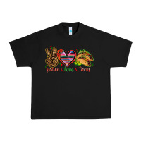 Black Peace love tacos Urban Heavy Tee - NancyCooperArtShop