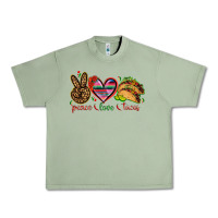 Oil Green Peace love tacos Urban Heavy Tee - NancyCooperArtShop